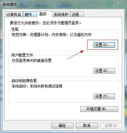 win7系统属性高级选项卡 win7系统属性高级选项卡