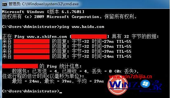 输入ping网站