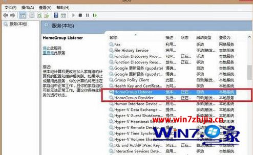 双击HomeGroupListener服务项