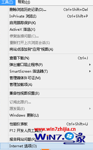 点击“Internet 选项”