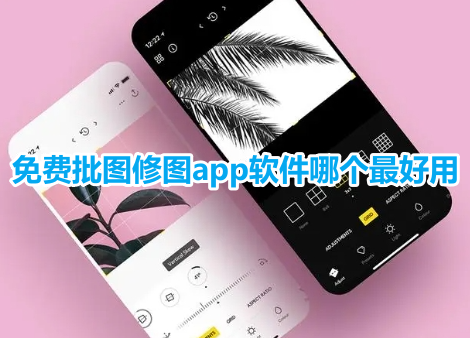 免费批图修图app软件哪个最好用？手机上免费的p图修图软件推荐！