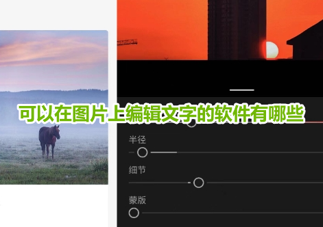 可以在图片上编辑文字的软件有哪些？最好用免费的照片编辑添加文字app推荐！